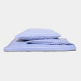 Cotton percale Baby and Junior bedding - Blue striped