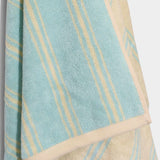 Retro stribet Håndklæder - Pale blue (100x150 cm)