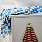 Check Håndklæder - Aqua blue (70x140 cm)