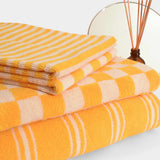 Stribet Håndklæder - Yellow (45x65 cm)