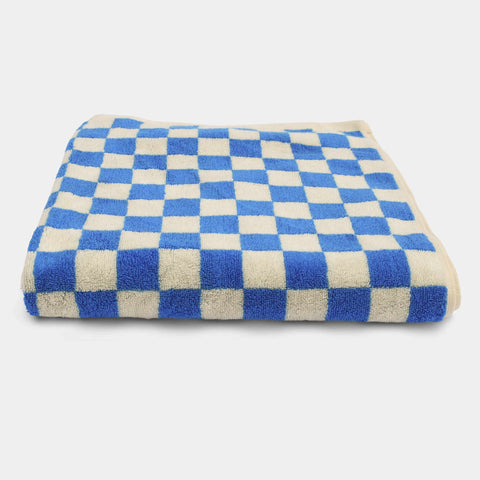 Check Håndklæder - Aqua blue (70x140 cm)