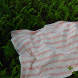 Retro stribet Håndklæder - Rose (100x150 cm)