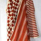 Stribet Håndklæder - Cinnamon (45x65 cm)