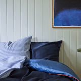 Bomuldssatin sengesæt - Dusty blue
