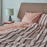 Bomuldspercale sengesæt - Pink